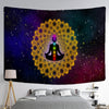 Meditation goldiges Mandala - Wandtuch - Wand-Magie