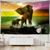 Elefanten Mutter Kalb -  - Wand-Magie