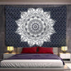 Mandala Schwarz Weiss -  - Wand-Magie