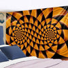 Orange-Schwarz Mandala -  - Wand-Magie