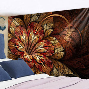 Blumen Mandala Warm -  - Wand-Magie