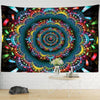 Farbiges Mandala mit schwarzem Hintergrund -  - Wand-Magie